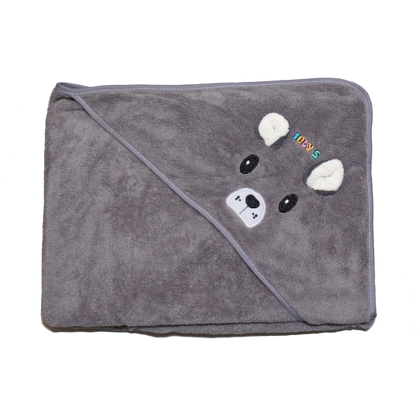 Hooded Baby Bath Towel (Gray) + Jafra Tender Moments Baby Cologne | Newborn Essentials Baby Shower Gift Set for Boy or Girl