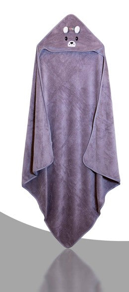 Hooded Baby Bath Towel (Gray) + Jafra Tender Moments Baby Cologne | Newborn Essentials Baby Shower Gift Set for Boy or Girl