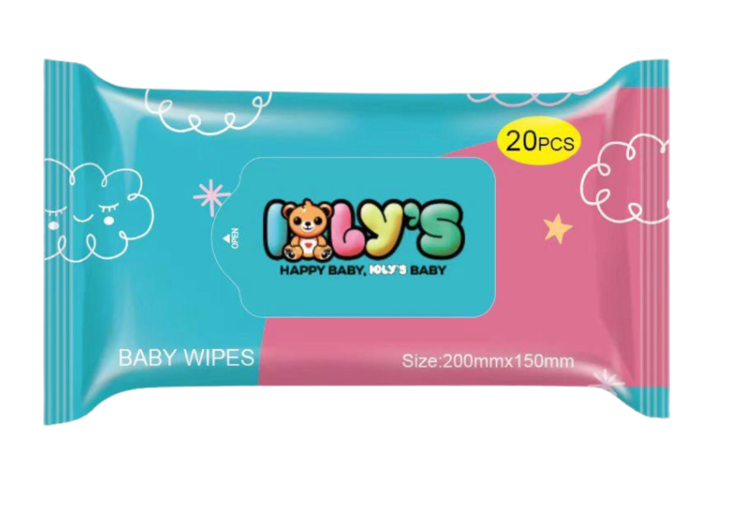 Ioly’s Baby Wipes – 20 ct | Alcohol-Free, Aloe & Water-Based Wipes for Sensitive Skin